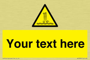 Custom warning artificial waterfall